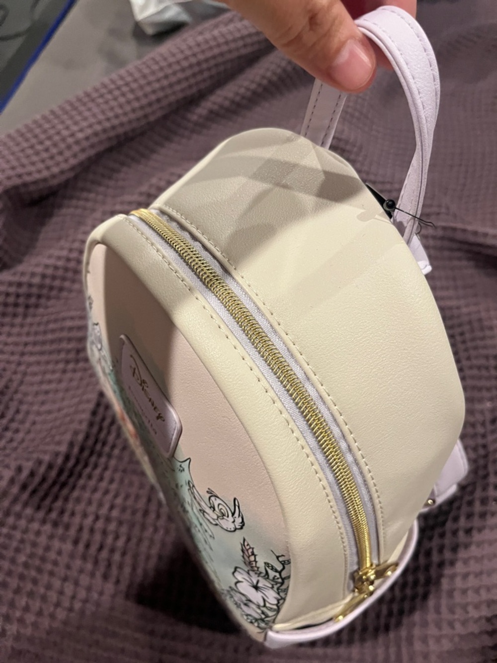 Loungefly Bambi Pastel Cream & Peach Mini Backpack - Picture 2 of 9